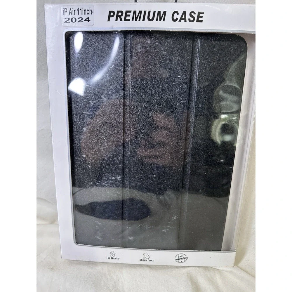 iPad Air 11 Case 2024 Black Premium Tablet Cover Shockproof Stand
